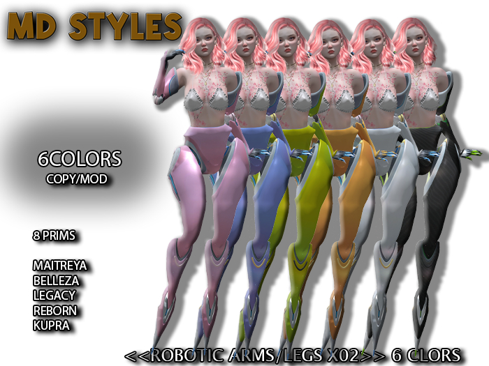 <<ROBOTIC ARMS/LEGS - X02>>6 COLORS