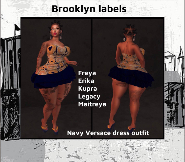 {BROOKLYN LABEL'S}NAVY  VERSOKI DRESS