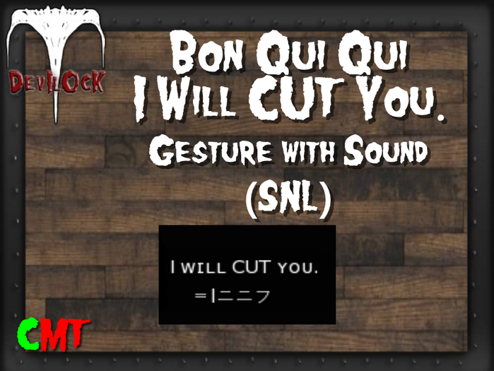 DEVILOCK - Bon Qui Qui - I will CUT you. - (ADD TO UNPACK)
