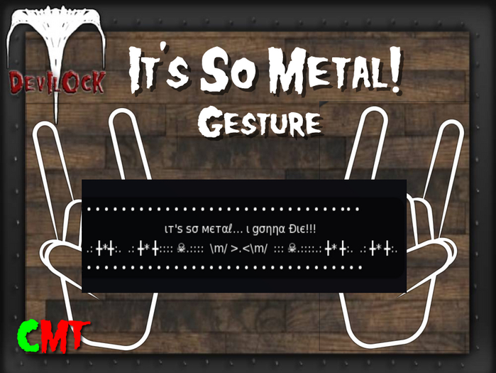 DEVILOCK - It's So Metal Gesture (ADD TO UNPACK)