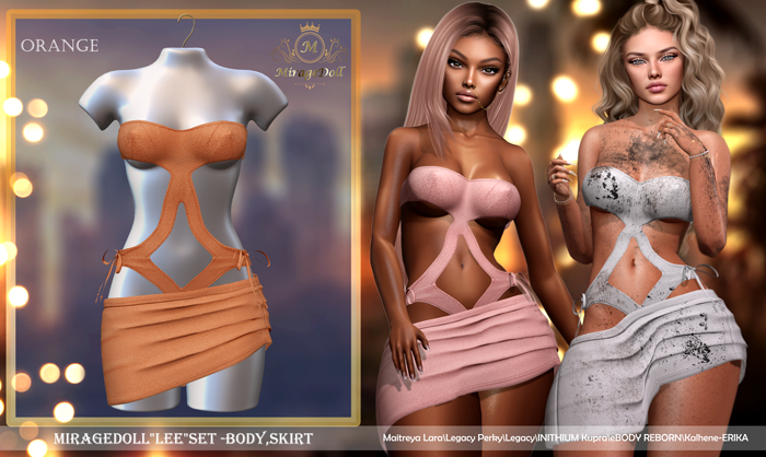 MirageDoll"Lee"Set -BODY,SKIRT Orange