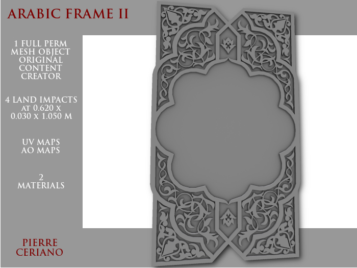 Arabic frame II - 4 LI - FULL PERM Mesh