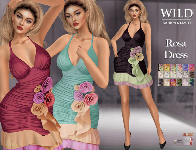 :::WILD:::Fashion Rosa Dress