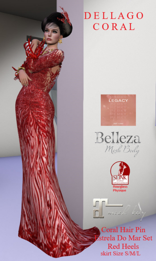 Adl Alta Moda Red Coral Gown