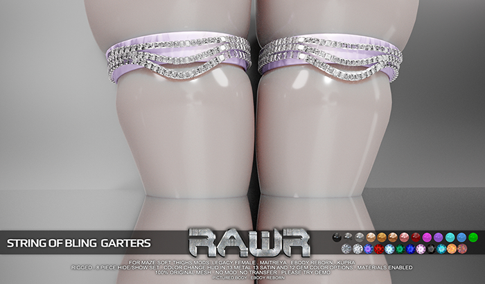 RAWR! String of Bling MAZE Soft Thigh Garters (add me)