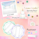 {moss&mink} Unicorn Party - Plateset (2 pack) - Lilac
