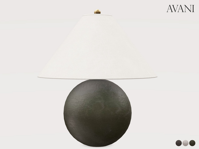 Avani Atoka Collection Orb Occasional Lamp, All