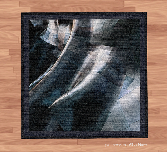 Blue Abstract Art Mesh Rug (ADD or rezz) automatic unpacking