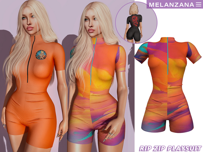 Melanzana - Rip zip playsuit (Colorful)