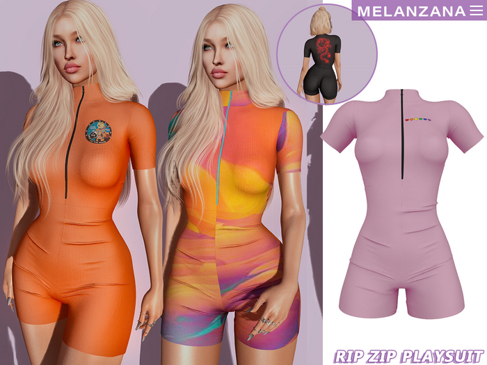 Melanzana - Rip zip playsuit (LGBT - Rainbow)