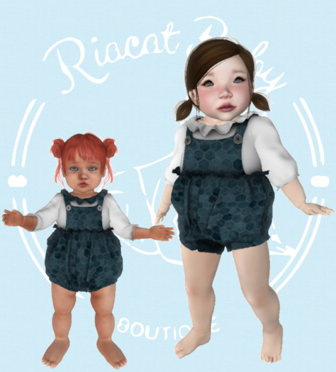 (RBB)- LIL Blue Dot Romper