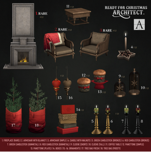 1. Architect. RFC Fireplace RARE