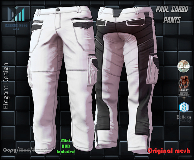 Paul Cargo Pants -White- Aesthetic, Gianni, Jake, Legacy M, Kario -Imagine-