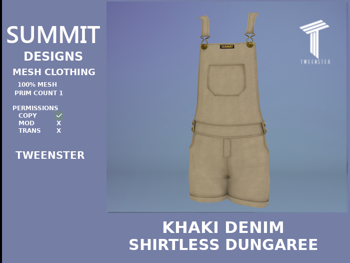 Summit Dungaree Khaki shirtless [Tweenster]