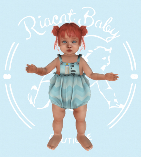 (RBB)- Baby Blue Mega Pint 3 Romper