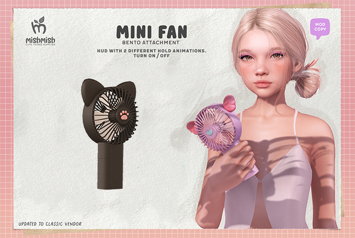MishMish - Mini Fan - Kitty - Black [Boxed]