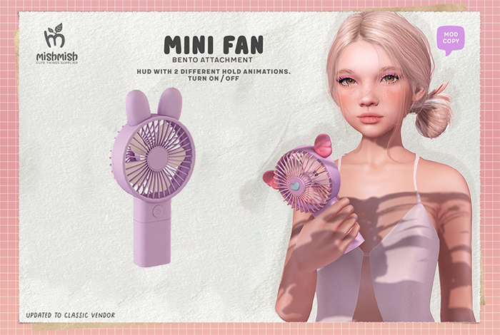 MishMish - Mini Fan - Bunny - Grape [Boxed]