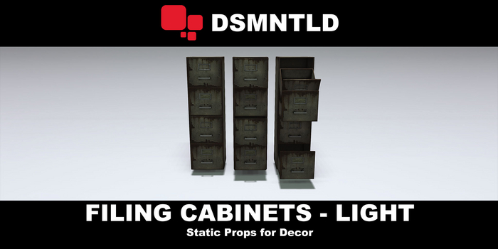 Office Filing Cabinets - Light | Renafox3D x DSMNTLD
