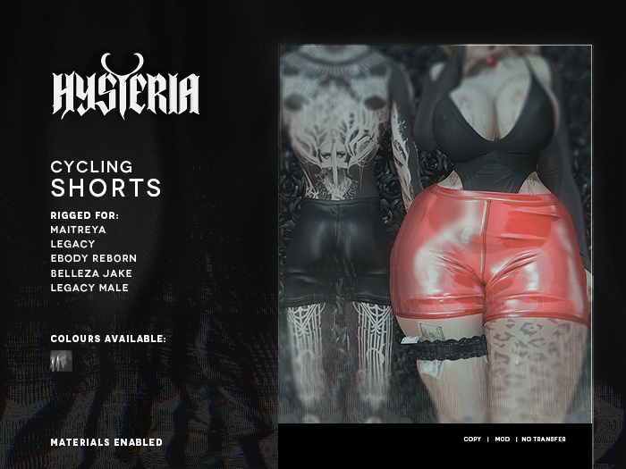 H! Cycling Shorts [BLACK LATEX]