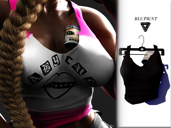 Blupr/nt - "Chelsea" Cash Tanktop -BLACK-