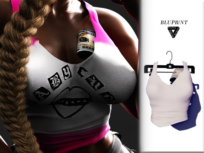 Blupr/nt - "Chelsea" Cash Tanktop -WHITE-