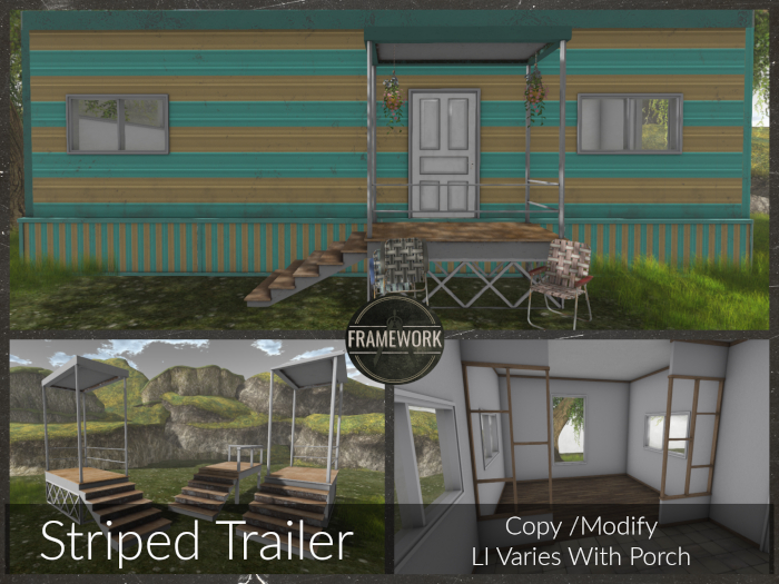 Yellow Blue Striped Trailer