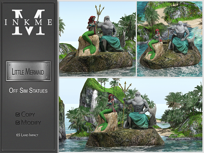 ::InkMe:: Little Mermaid Off Sim Statues