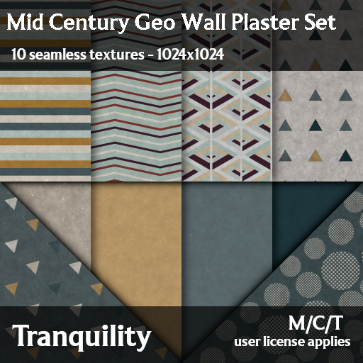 Tranquility - MidCentury Geo Plaster Texture Set