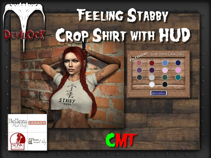 DEVILOCK - Feeling Stabby Crop Shirt & HUD (ADD TO UNPACK)