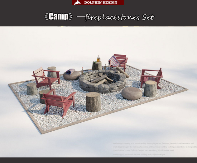 [Dolphin Design]CAMP_ fireplacestones Set