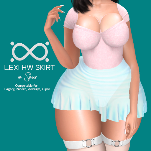 [ATERNAT] Lexi HW Skirt Sheer - Blue