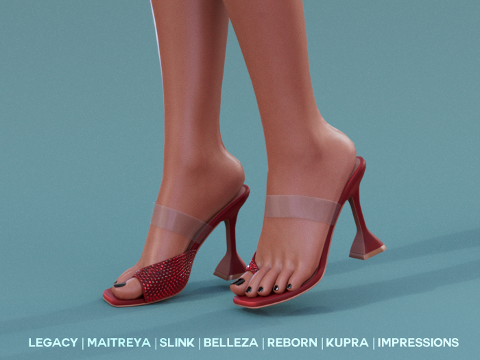 $NT Blinged Out Slippers RED