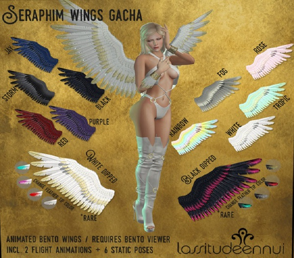 lassitude & ennui Seraphim wings - jay