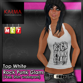 Karma - Tank Top White Rock Punk Glam