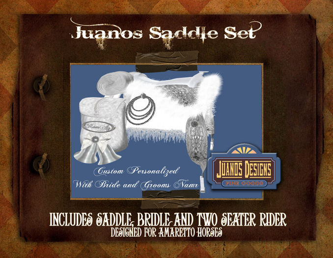 Silver Wedding Saddle Set for Double Riding