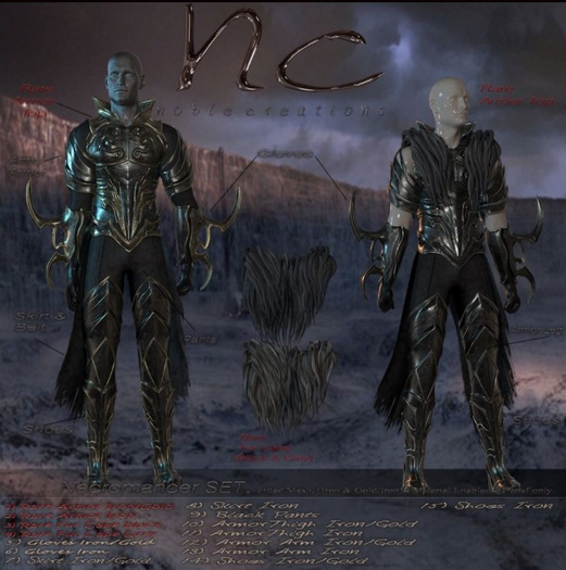04 [NC] - Necromancer Gray Fur Cape RARE