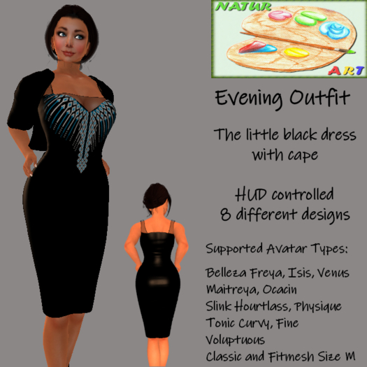 NaturArt Evening Outfit Little Black Dress (FATPACK)