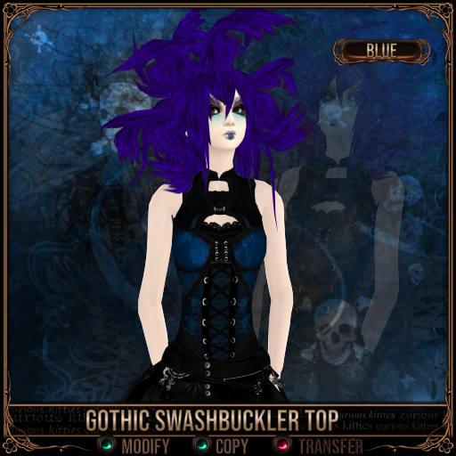 *C:K* Gothic Swashbuckler Top - Blue