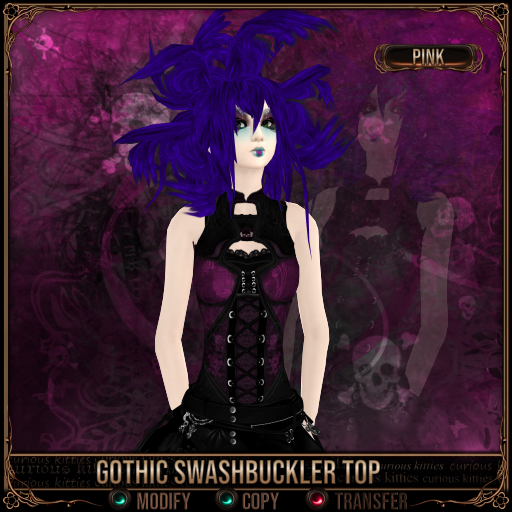 *C:K* Gothic Swashbuckler Top - Pink