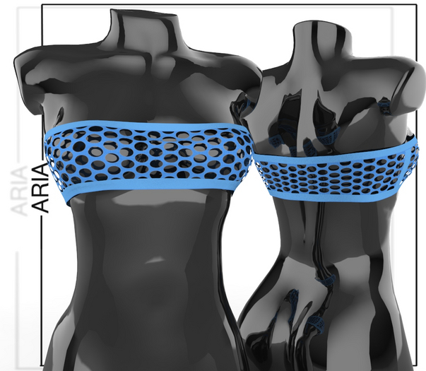 Blue Net Tube Top