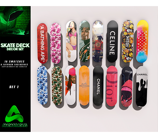 Anonymous. Skate deck FATPACK.
