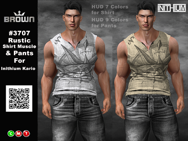 3707 Rustic Shirt Muscle & Pants For Inithium Kario