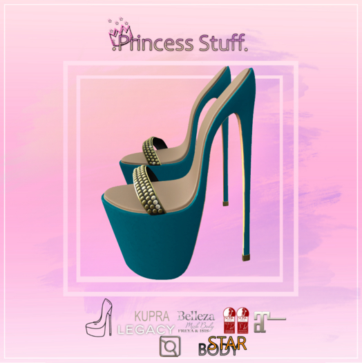 .Princess Stuff. [Glitter Pool Heels] *Teal*_add