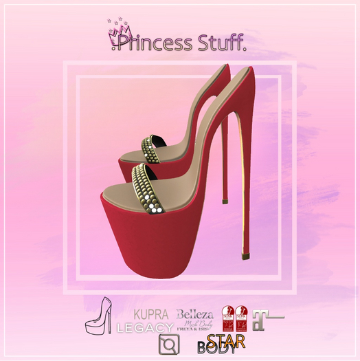 .Princess Stuff. [Glitter Pool Heels] *Cherry Red*_add