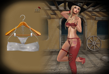 (*<*) 1313 Rhinestone Cowgirl Top & Panties - White ~Maitreya, Legacy~