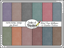 Oodles of Doodles - Muted Tones Wallpaper