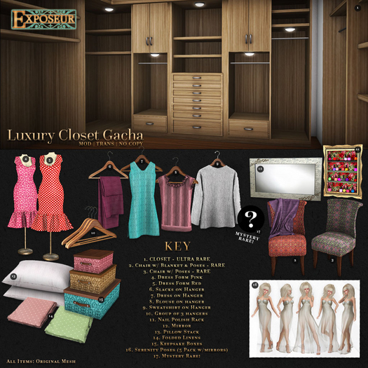 Exposeur - Luxury Closet Gacha - Serenity Poses 2
