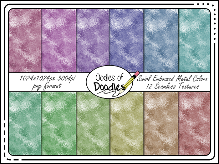 Oodles of Doodles - Swirl Embossed Metal Colors