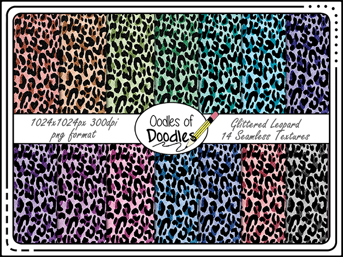 Oodles of Doodles - Glittered Leopard