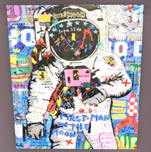 //BEAST BANKSY ASTRONAUT CANVAS